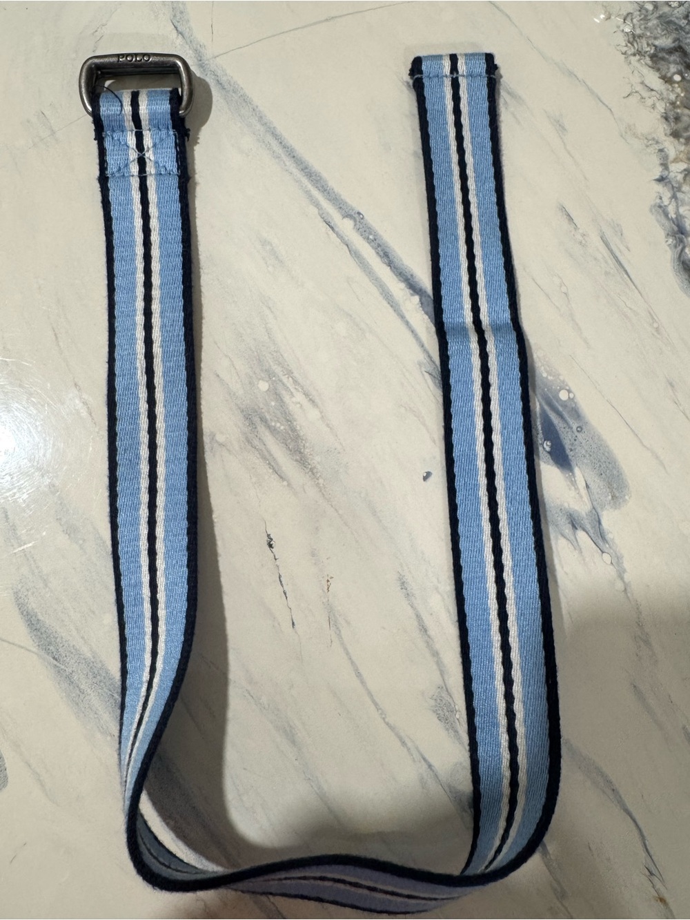 Polo Ralph Lauren Boys Striped Canvas D-Ring Belt Youth Size 26 In